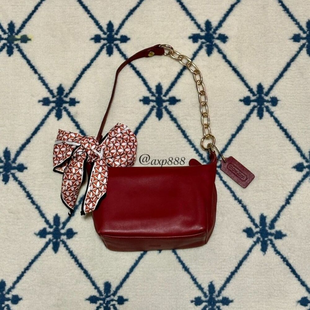 Coach Vintage Legacy Classic Pouch Mini Shoulder Bag - Red